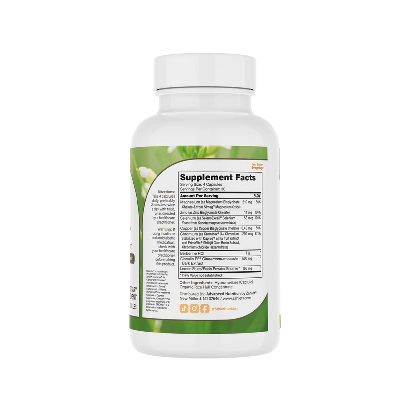 Zahler DiaBetter™ – Advanced Blood Sugar Support | 120 Capsules