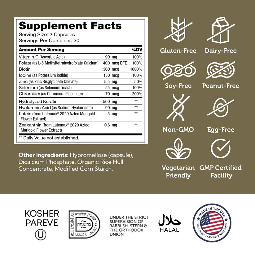 Zahler SHINE™  Advanced Skin Hair & Nail Support New Formula 60 Capsules