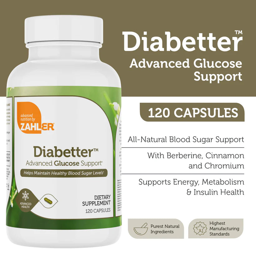 Zahler DiaBetter™ – Advanced Blood Sugar Support | 120 Capsules