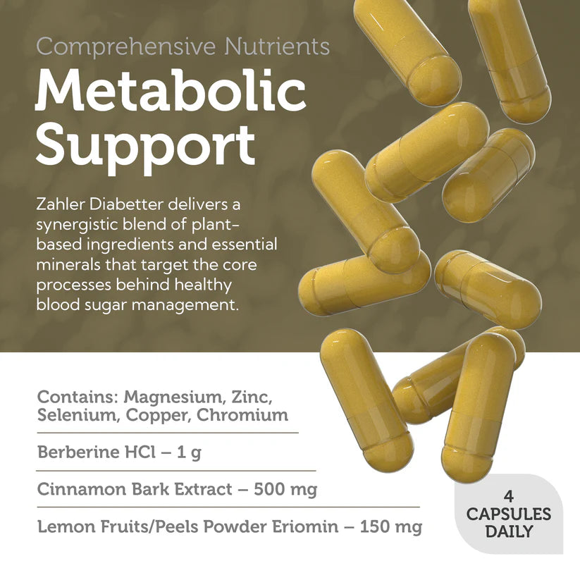 Zahler DiaBetter™ – Advanced Blood Sugar Support | 120 Capsules