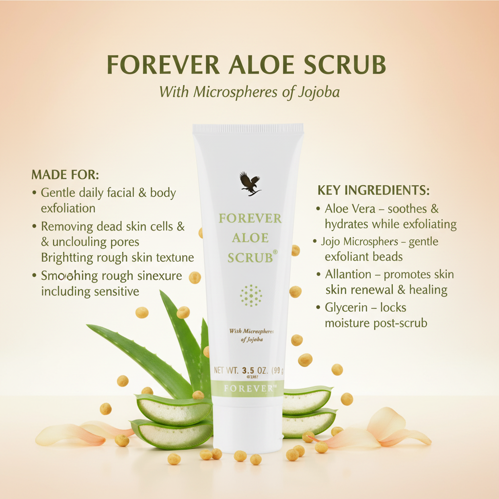 Aloe Scrub - Peach Cream