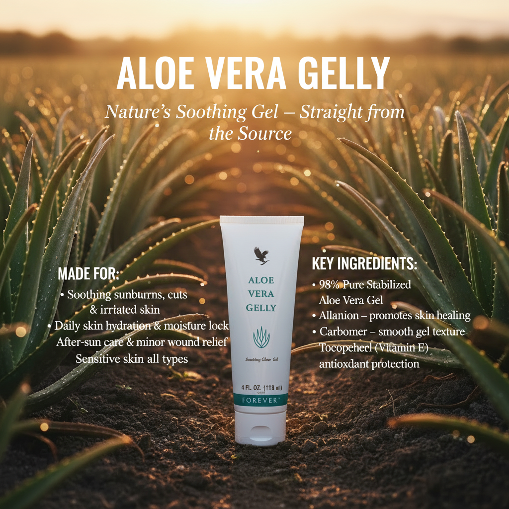 Aloe Vera Gelly - Golden Hour with Copy