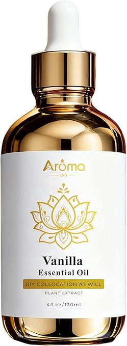 Aroma LVB Vanilla Essential Oil – Plant Extract, DIY Blend, 4 fl oz (120ml)