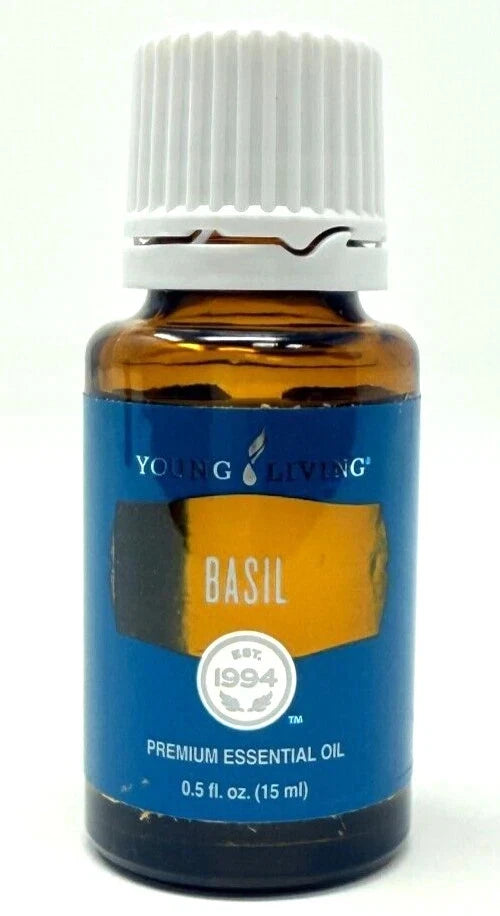 Young Living Basil Premium Essential Oil — 15ml | Mental Clarity, Focus & Natural Stress Relief