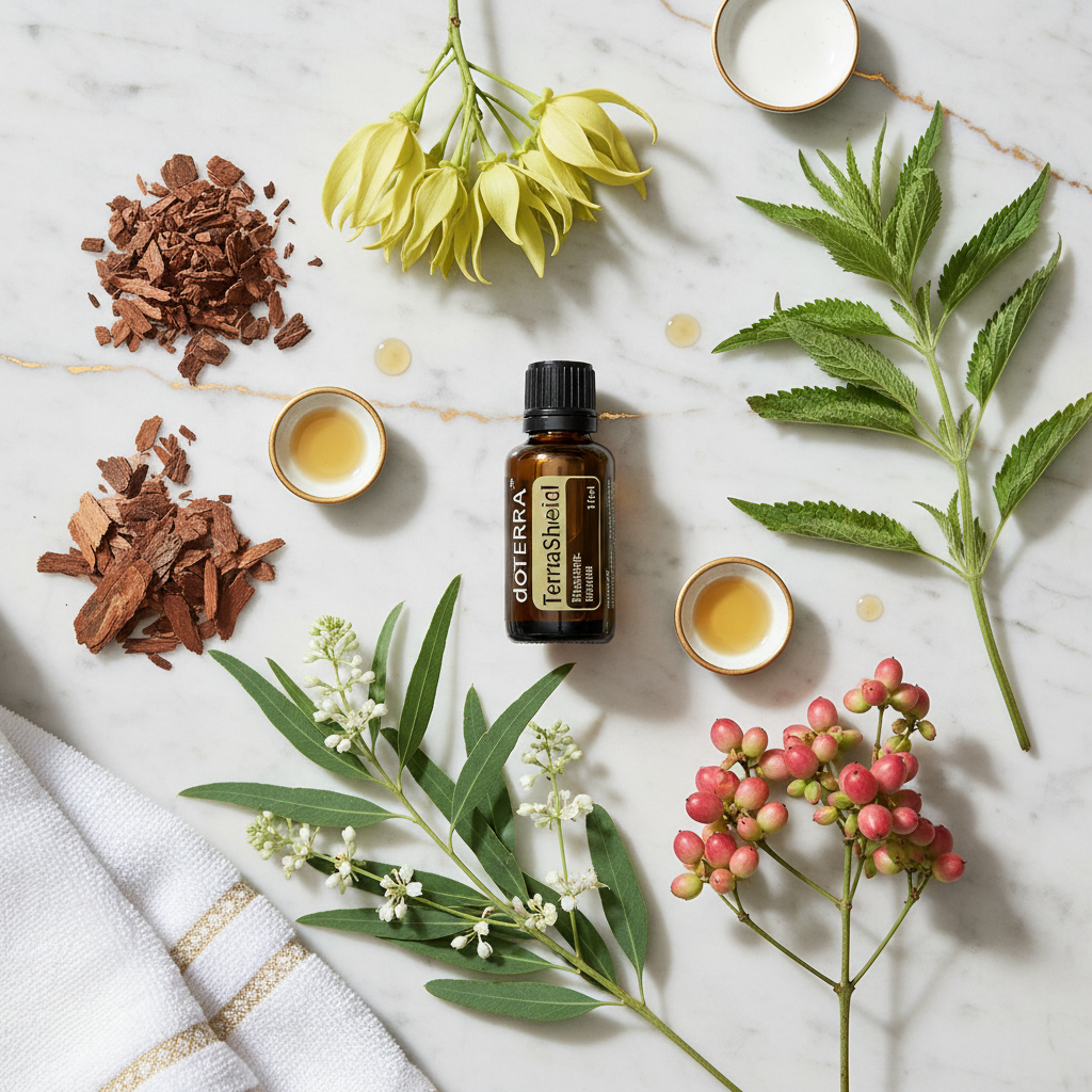 Botanical flat lay