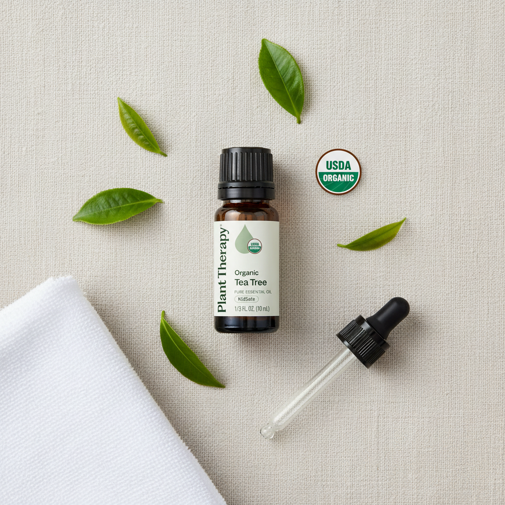 Flat lay — linen background