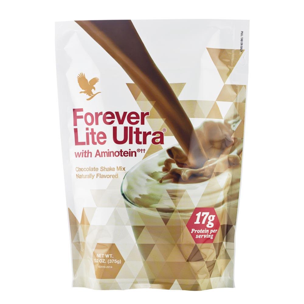 Forever Lite Ultra® is a delicious17 grams of protein per serving Chocolate flavor