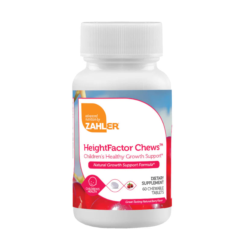 Zahler HeightFactor Chews™ – Children’s Healthy Growth Support | Natural Growth Formula | 60 Chewable Tablets