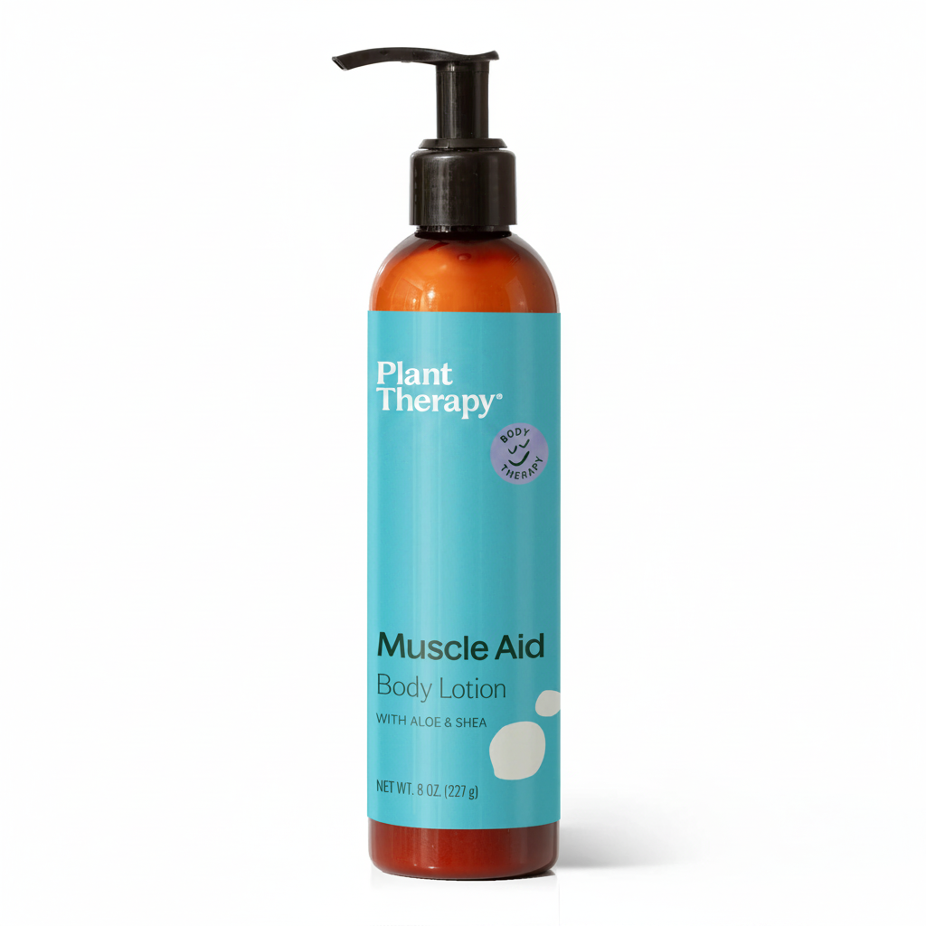 Plant Therapy Muscle Aid Body Lotion clean studio shot