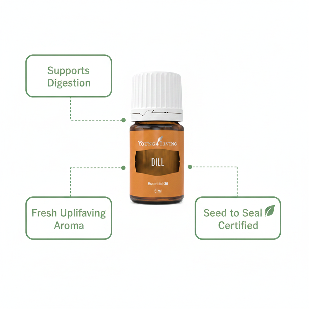 Dill Essential Oil benefits infographic