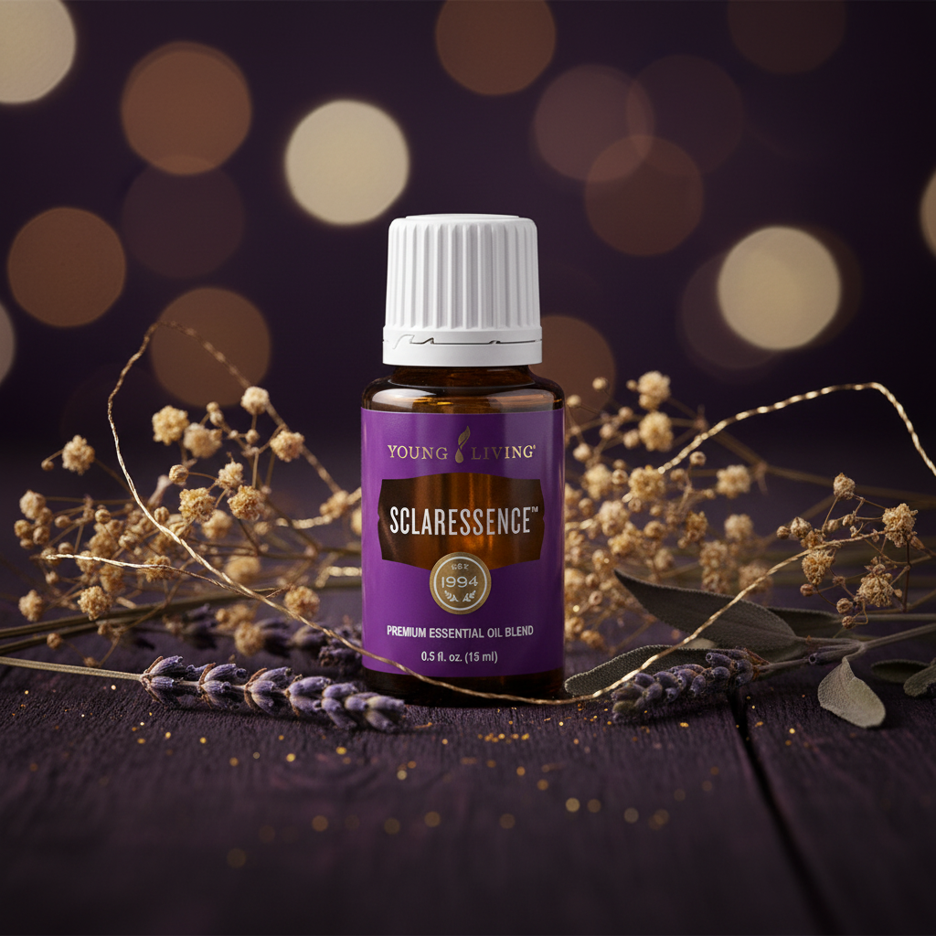 Sclaressence 15ml moody dark luxury with purple and gold accents