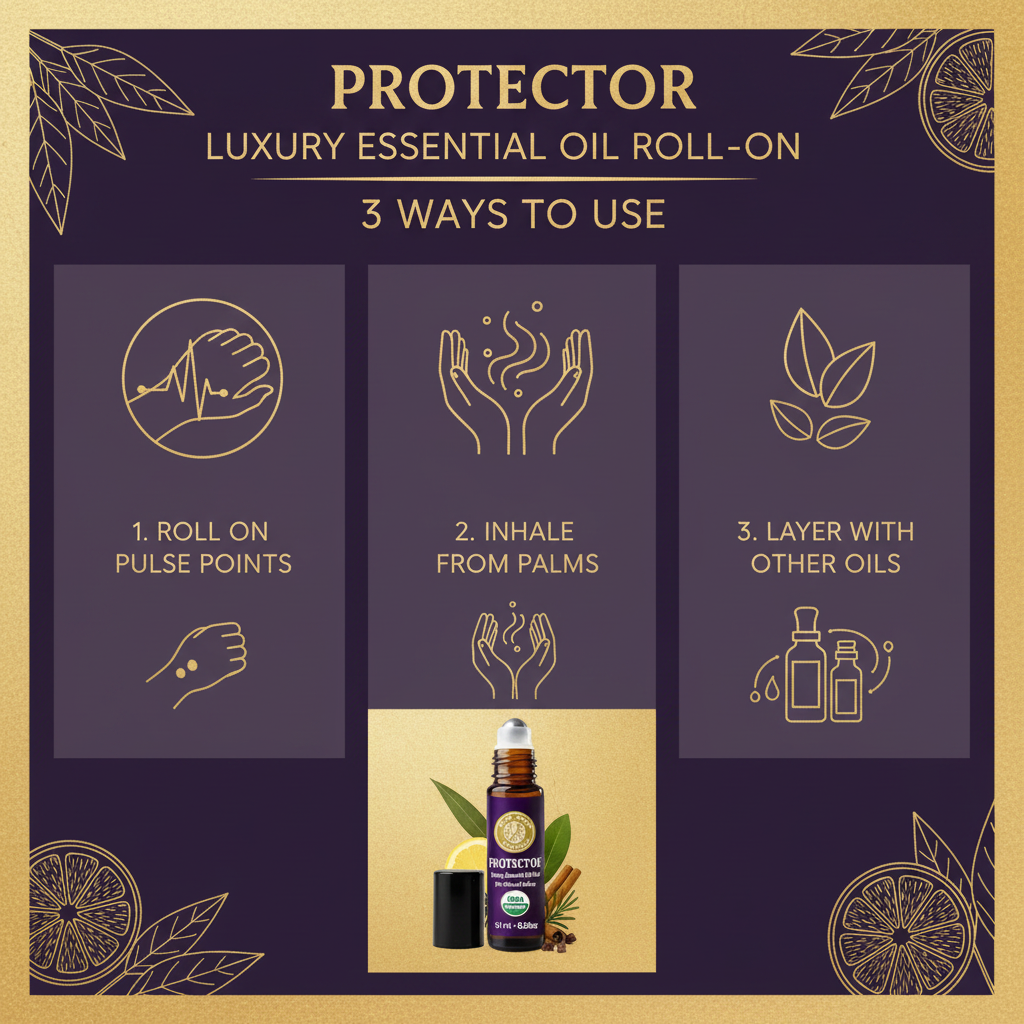 Protector roll-on how to use infographic