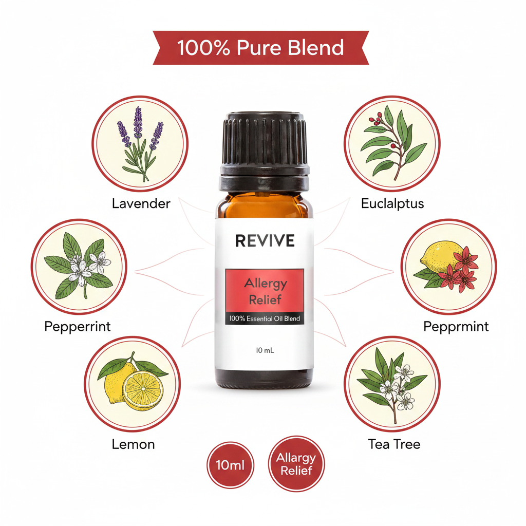 Revive Allergy Relief ingredients infographic