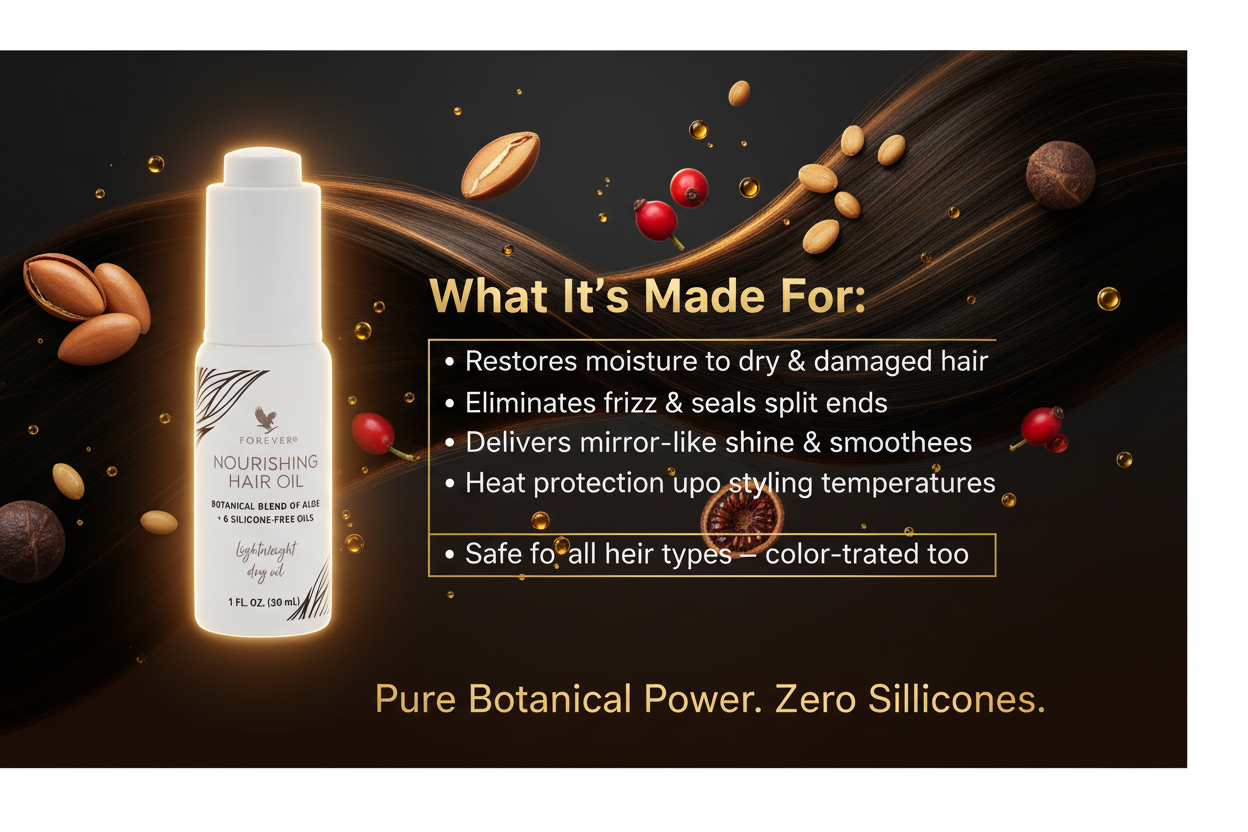 Forever Nourishing Hair Oil - Dark Luxury Banner