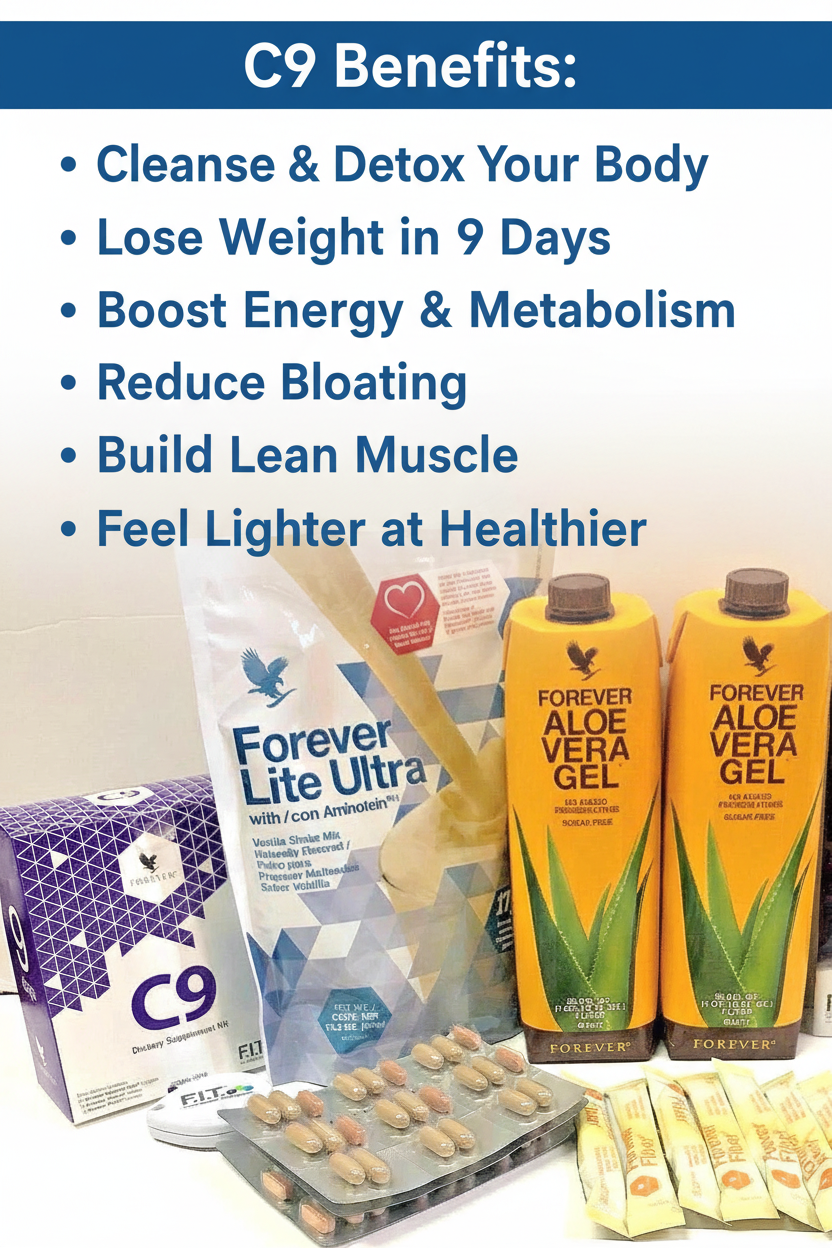 C9 Benefits - Cleanse and Detox, Lose Weight, Boost Energy, Reduce Bloating, Build Lean Muscle, Feel Lighter and Healthier