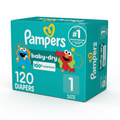 Pampers Baby Dry Size 1 box front product shot