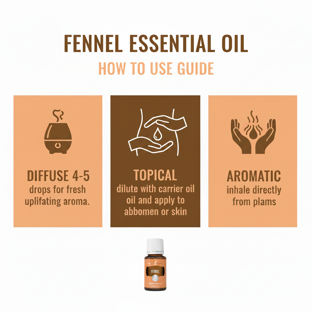 Fennel Essential Oil how to use infographic