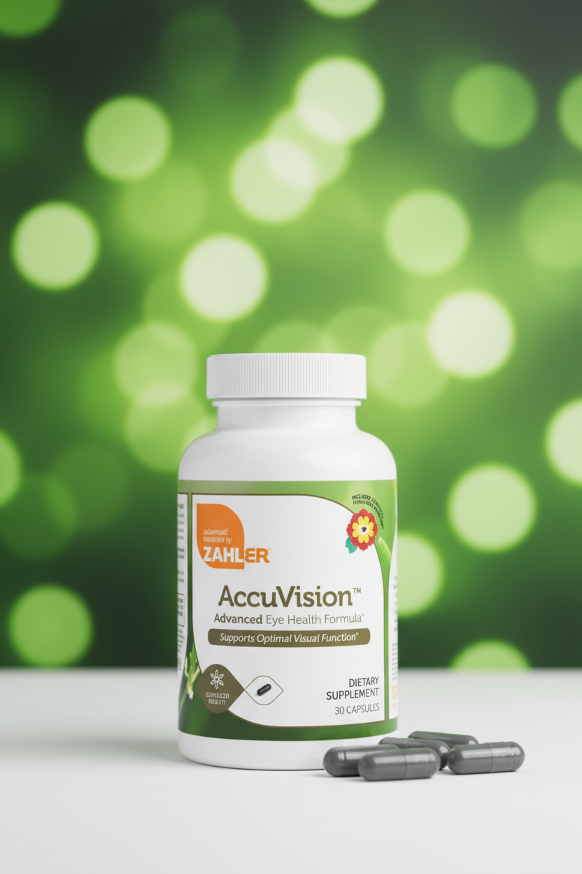 Zahler AccuVision bottle close-up label detail