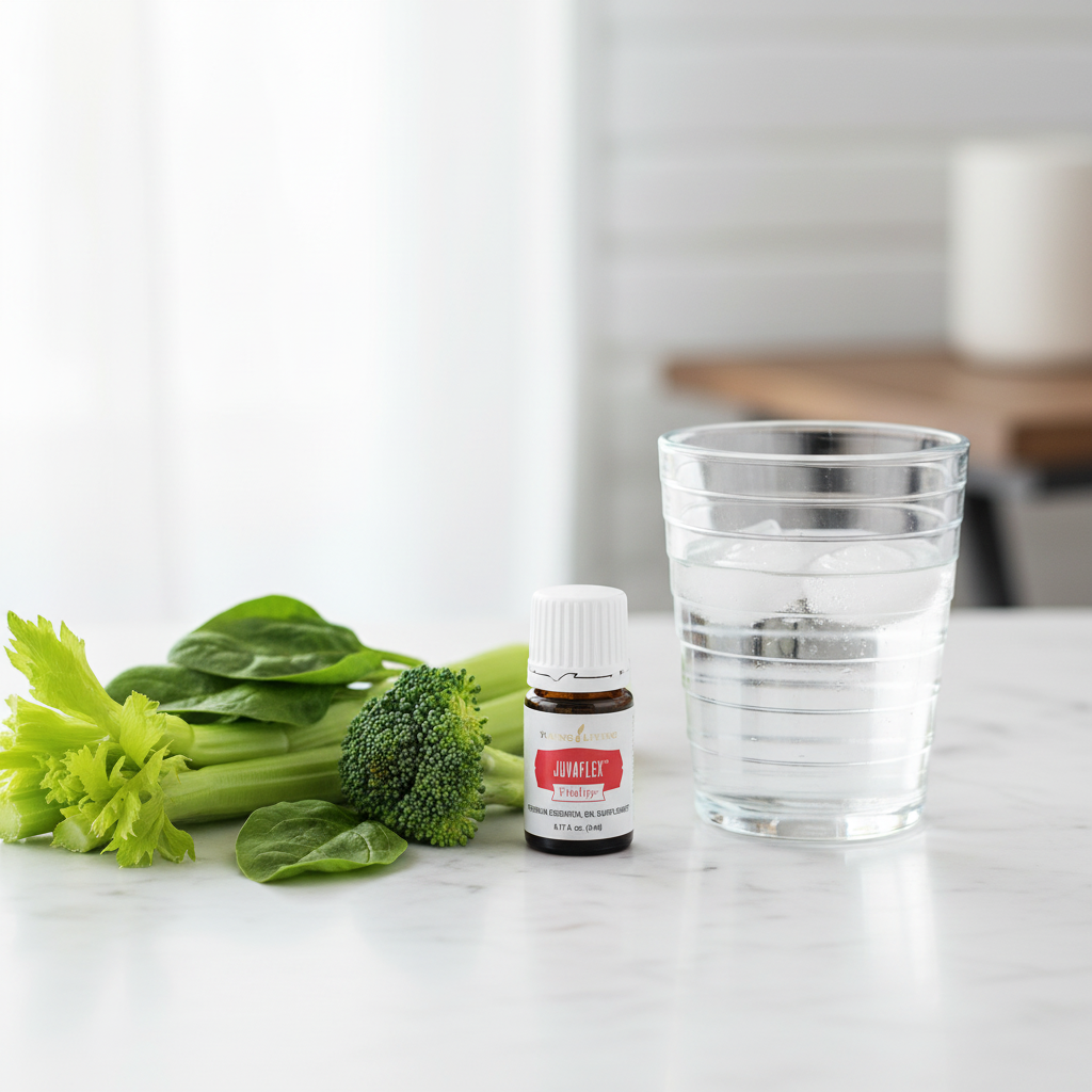JuvaFlex Vitality with water and greens
