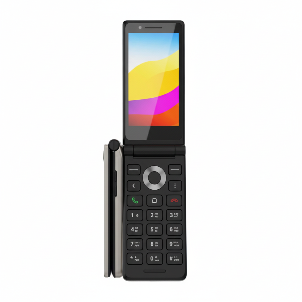 Wonder Flip Phone open front view on white background