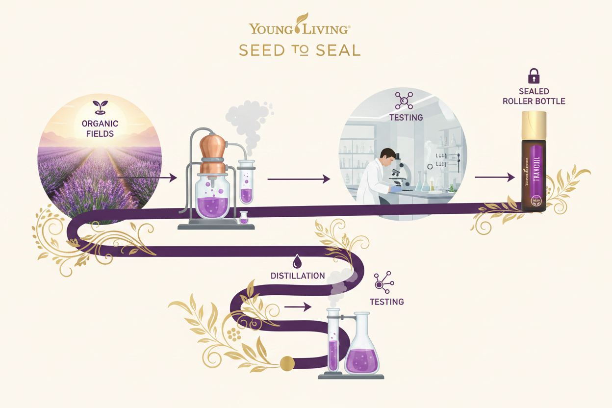 Young Living Seed to Seal process infographic