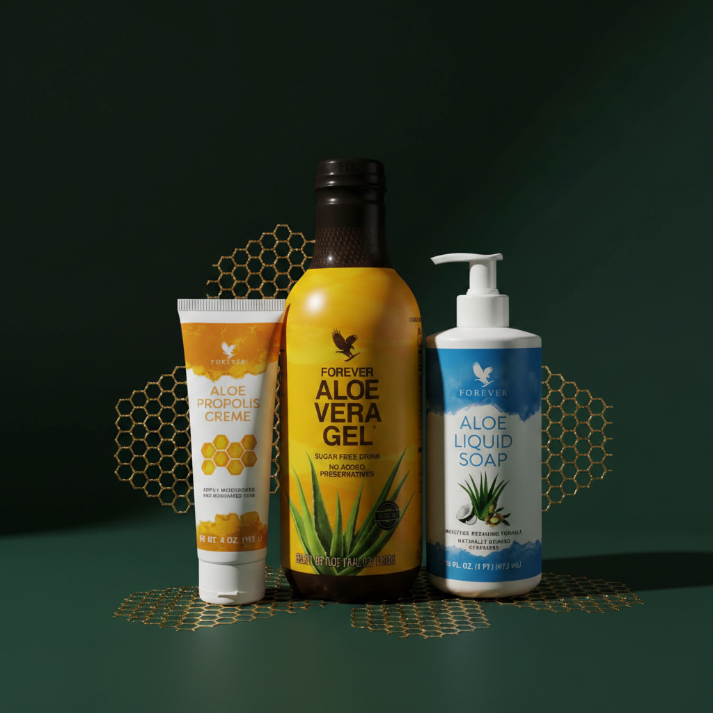 Forever Living Aloe Bundle dark forest gold luxury