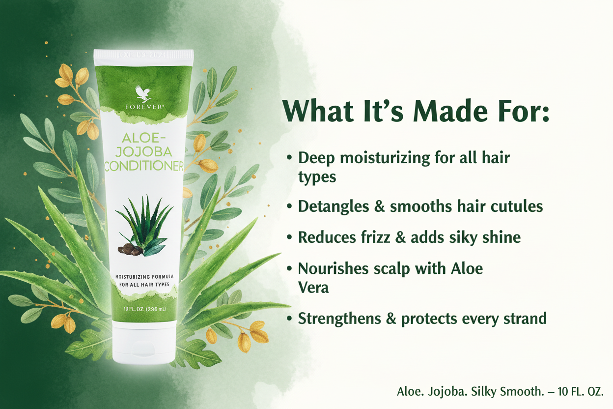 Aloe-Jojoba Conditioner - Forest Green Banner