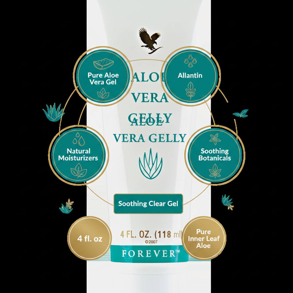 Forever Aloe Vera Gelly ingredients infographic