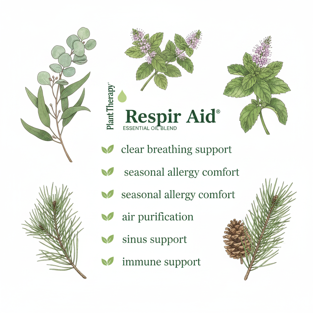 Plant Therapy Respir Aid – Benefits Infographic