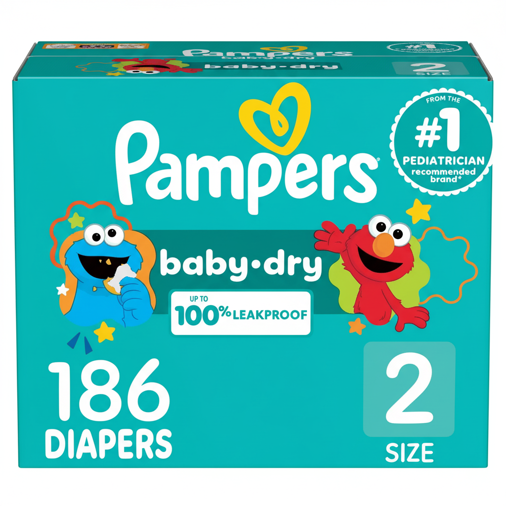 Pampers Baby-Dry Size 2 diapers alternate white background