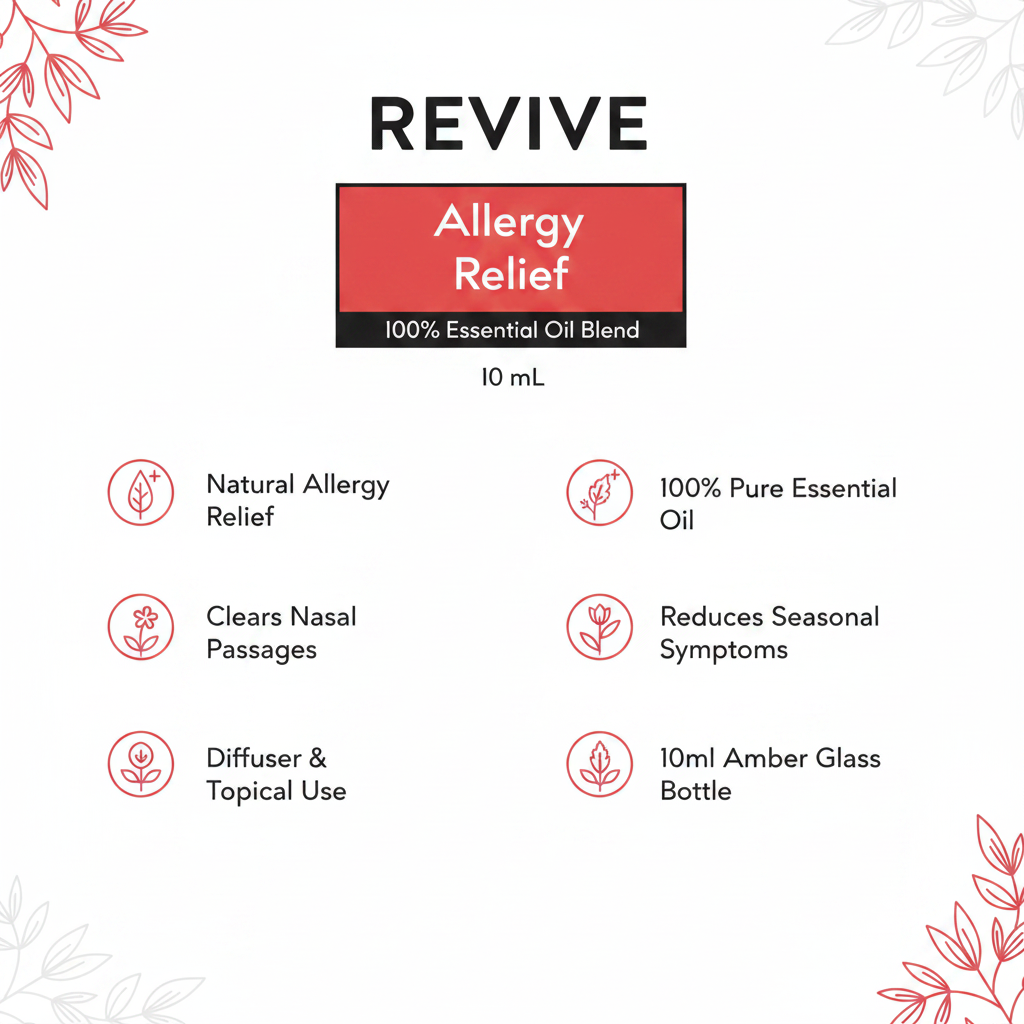 Revive Allergy Relief benefits infographic