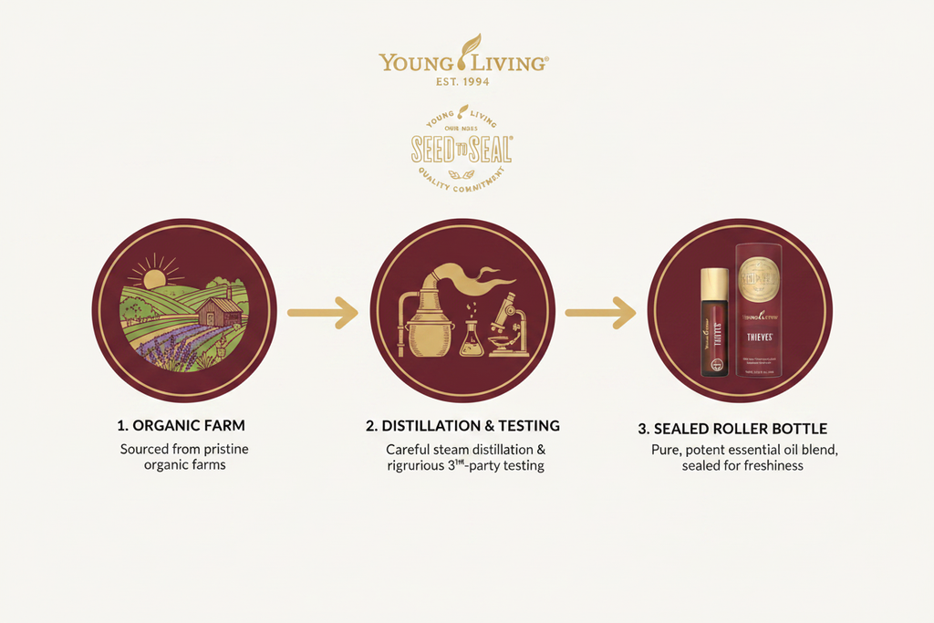 Young Living Seed to Seal process infographic