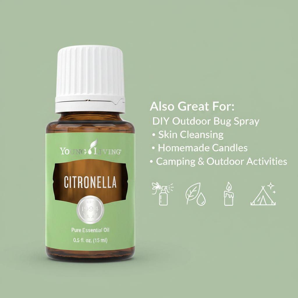 Citronella infographic - Also Great For DIY Bug Spray, Skin Cleansing, Candles, Camping