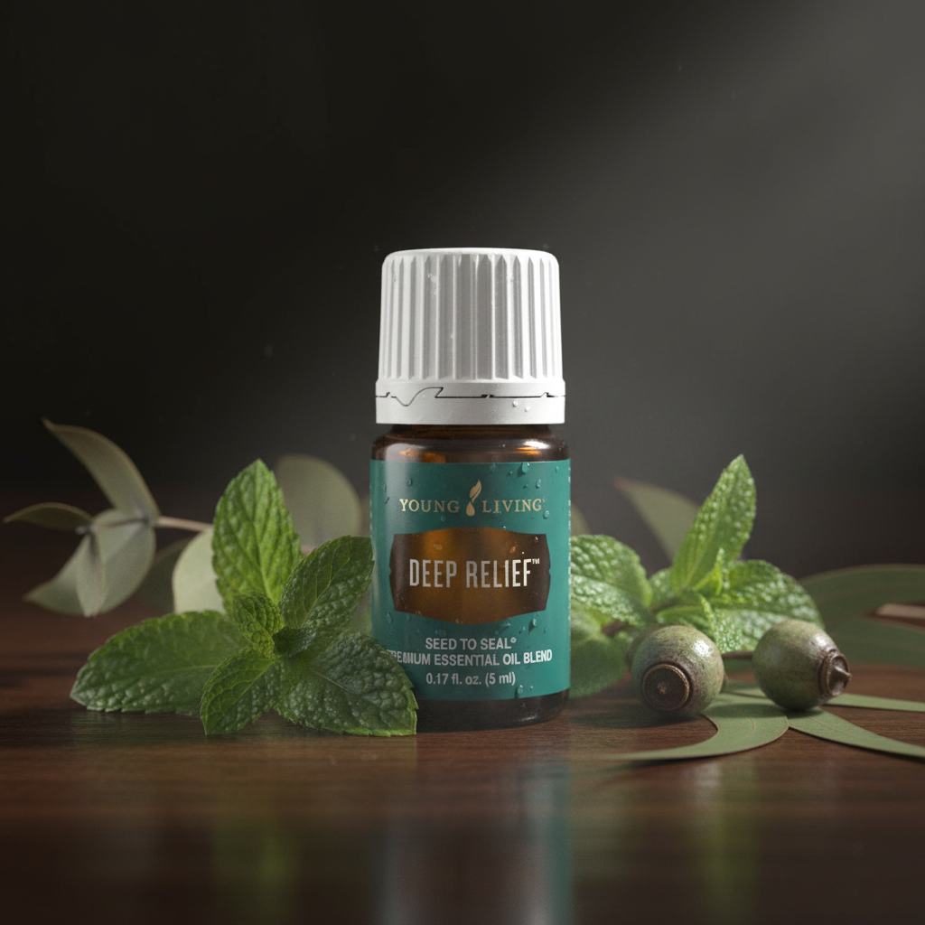 Young Living Deep Relief close-up detail spa aesthetic