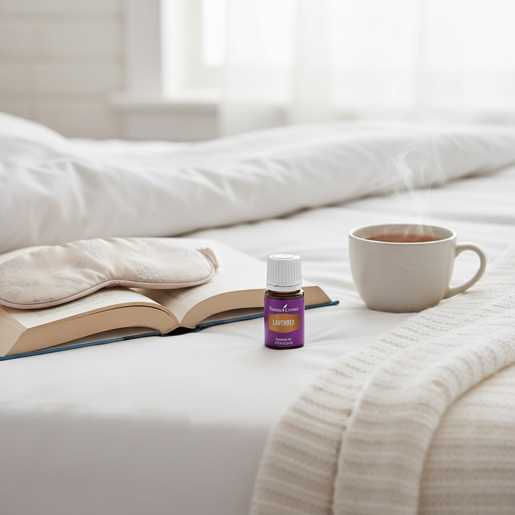 Young Living Lavender Essential Oil sleep and self-care routine