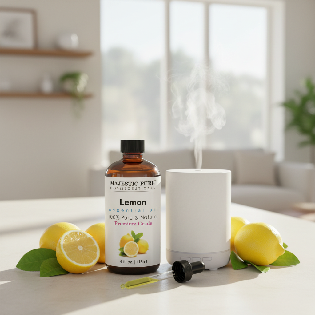 Majestic Pure Lemon Essential Oil – Diffuser Airy Living Room