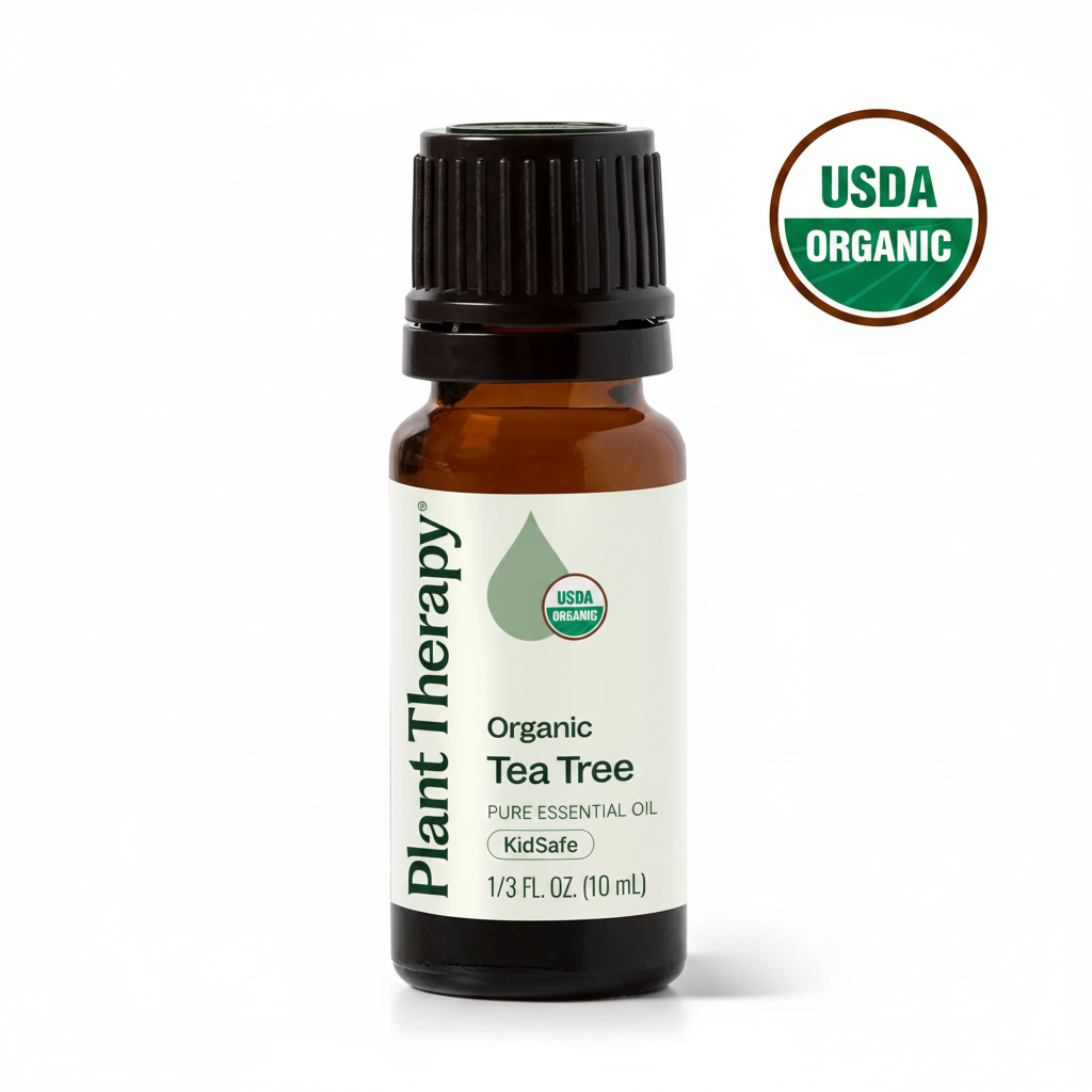 Plant Therapy Organic Tea Tree Pure Essential Oil – KidSafe, 10 mL