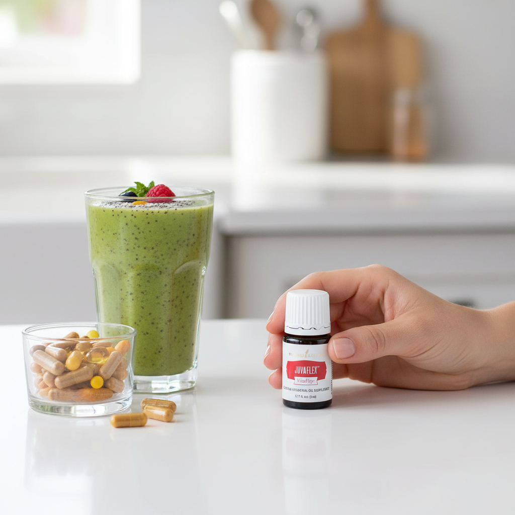 JuvaFlex Vitality with morning smoothie