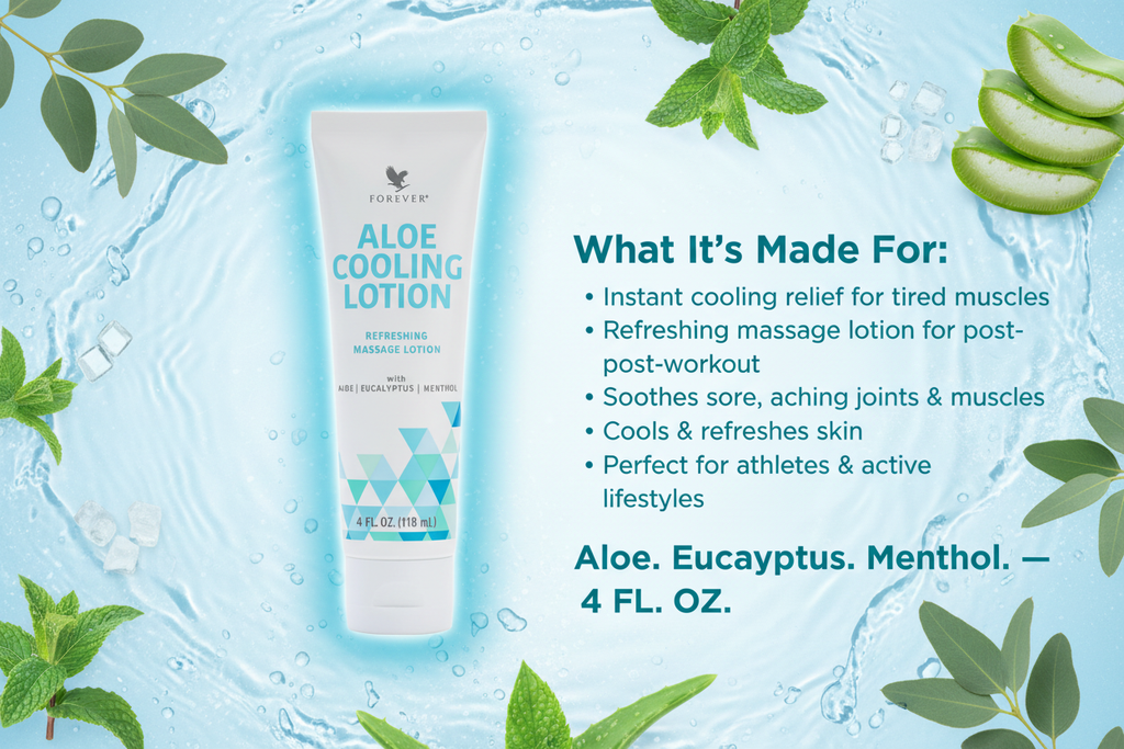 Aloe Cooling Lotion - Icy Blue Banner