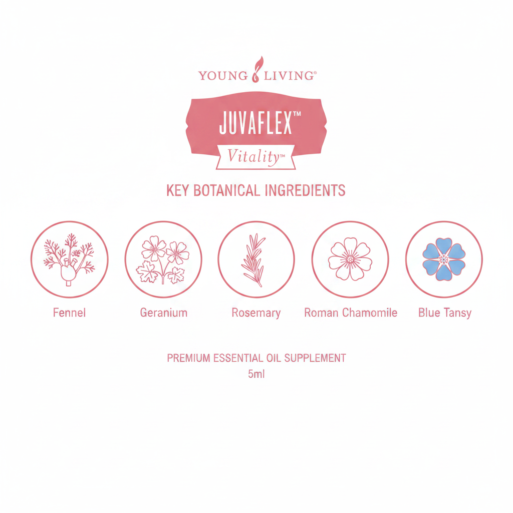 JuvaFlex Vitality key ingredients infographic