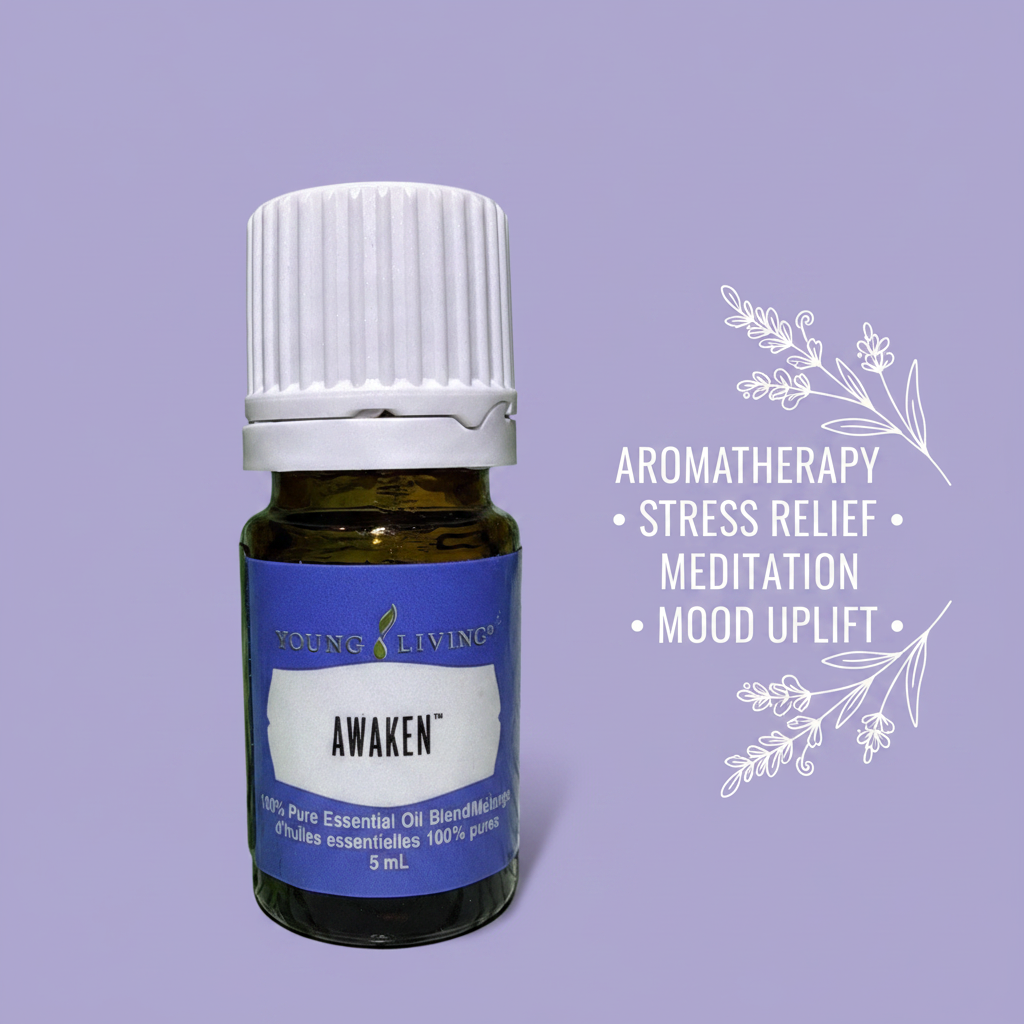 Awaken oil uses - aromatherapy stress relief meditation mood uplift