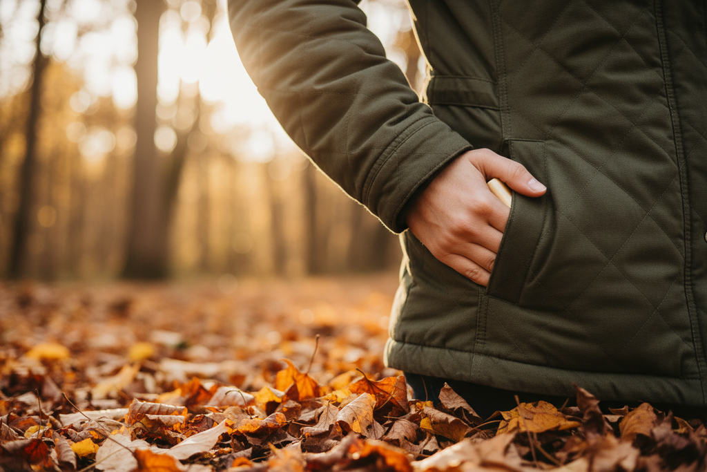 Thieves Roll-On in autumn jacket pocket