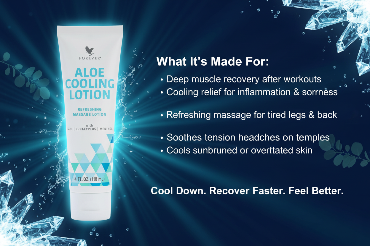 Aloe Cooling Lotion - Navy Athletic Banner