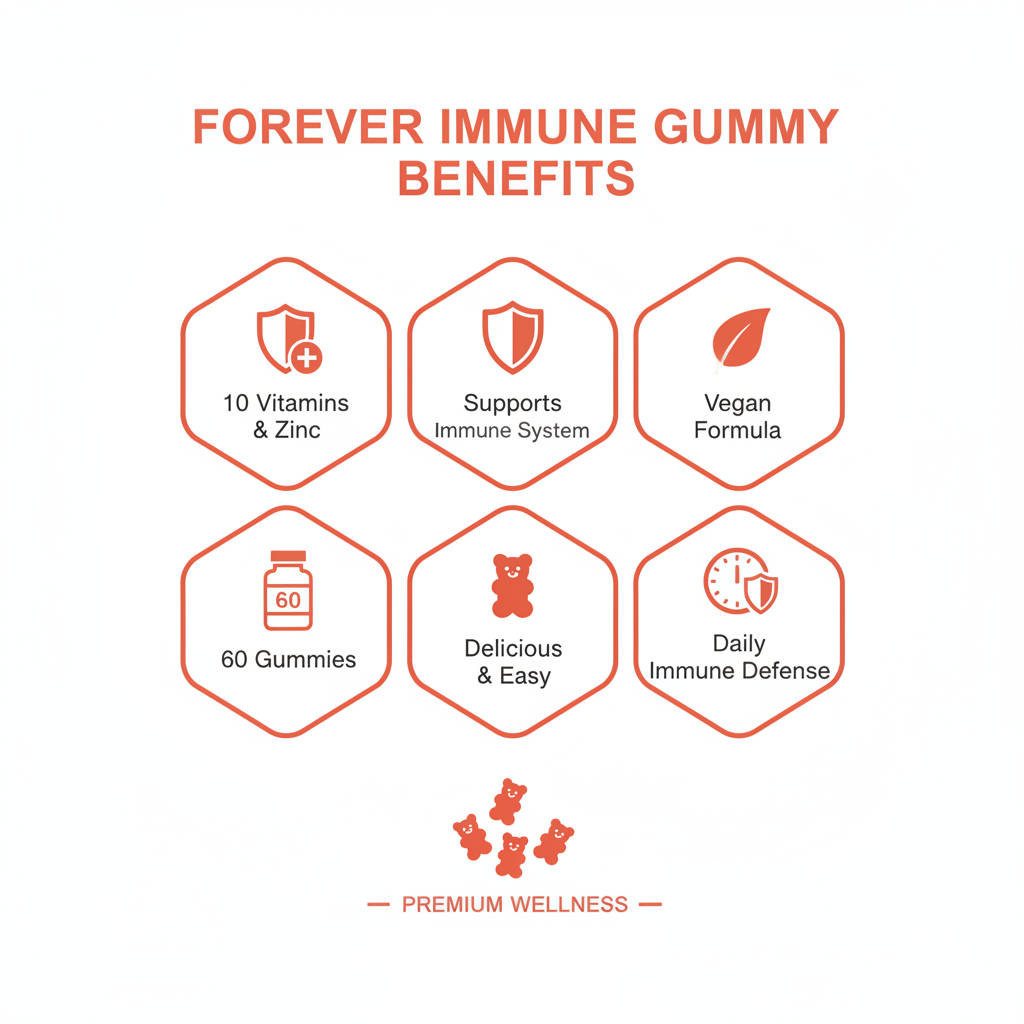 Forever Immune Gummy benefits infographic