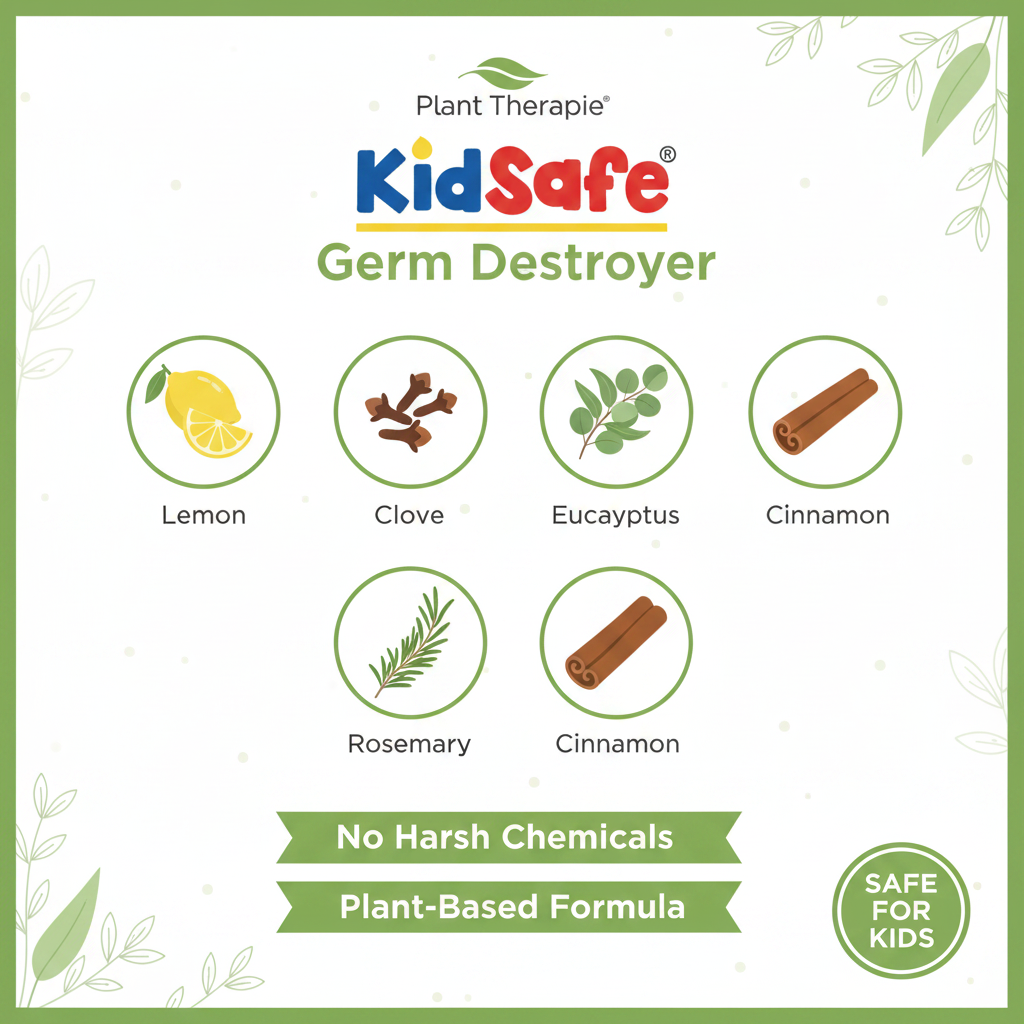 KidSafe Germ Destroyer ingredients infographic