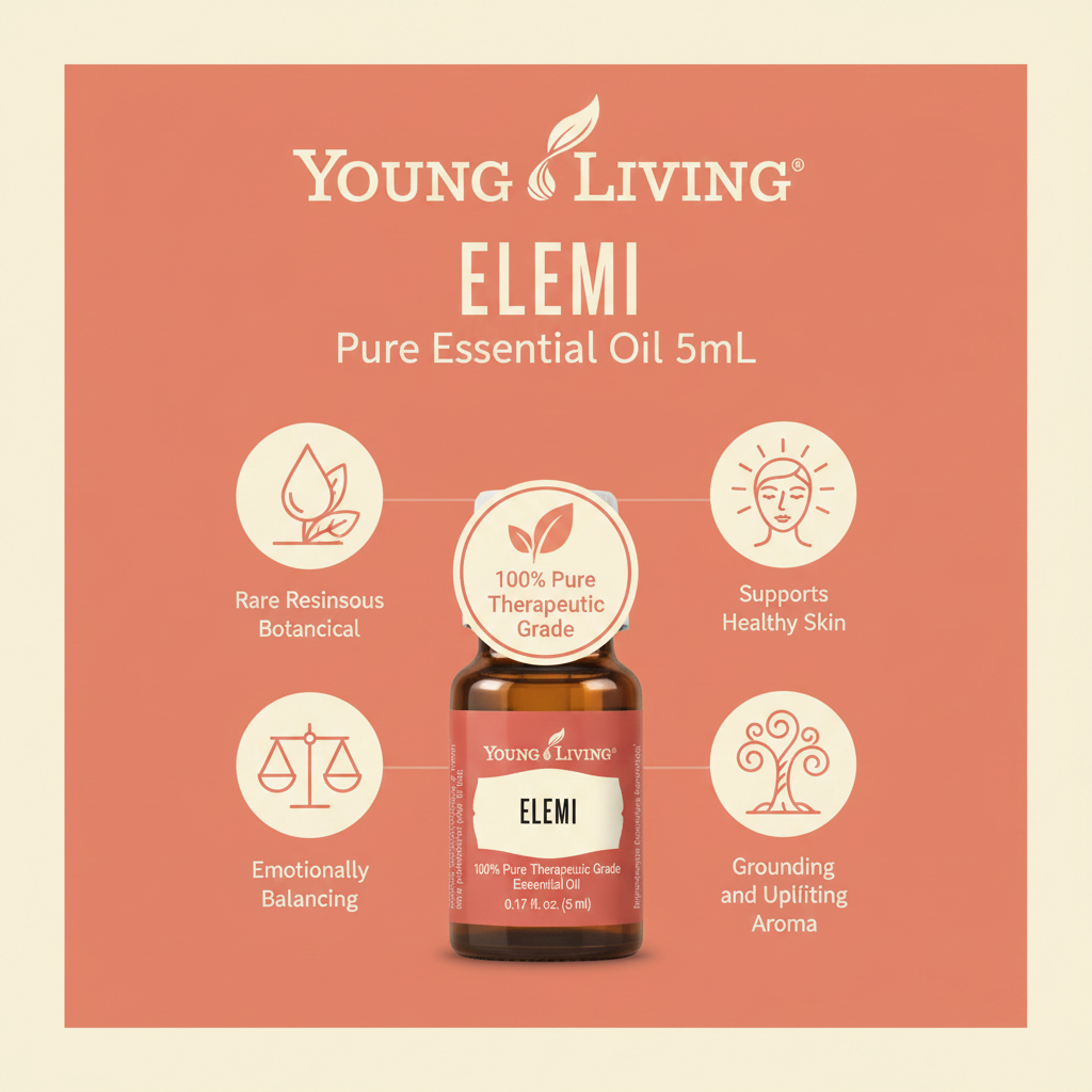 Young Living Elemi key benefits infographic