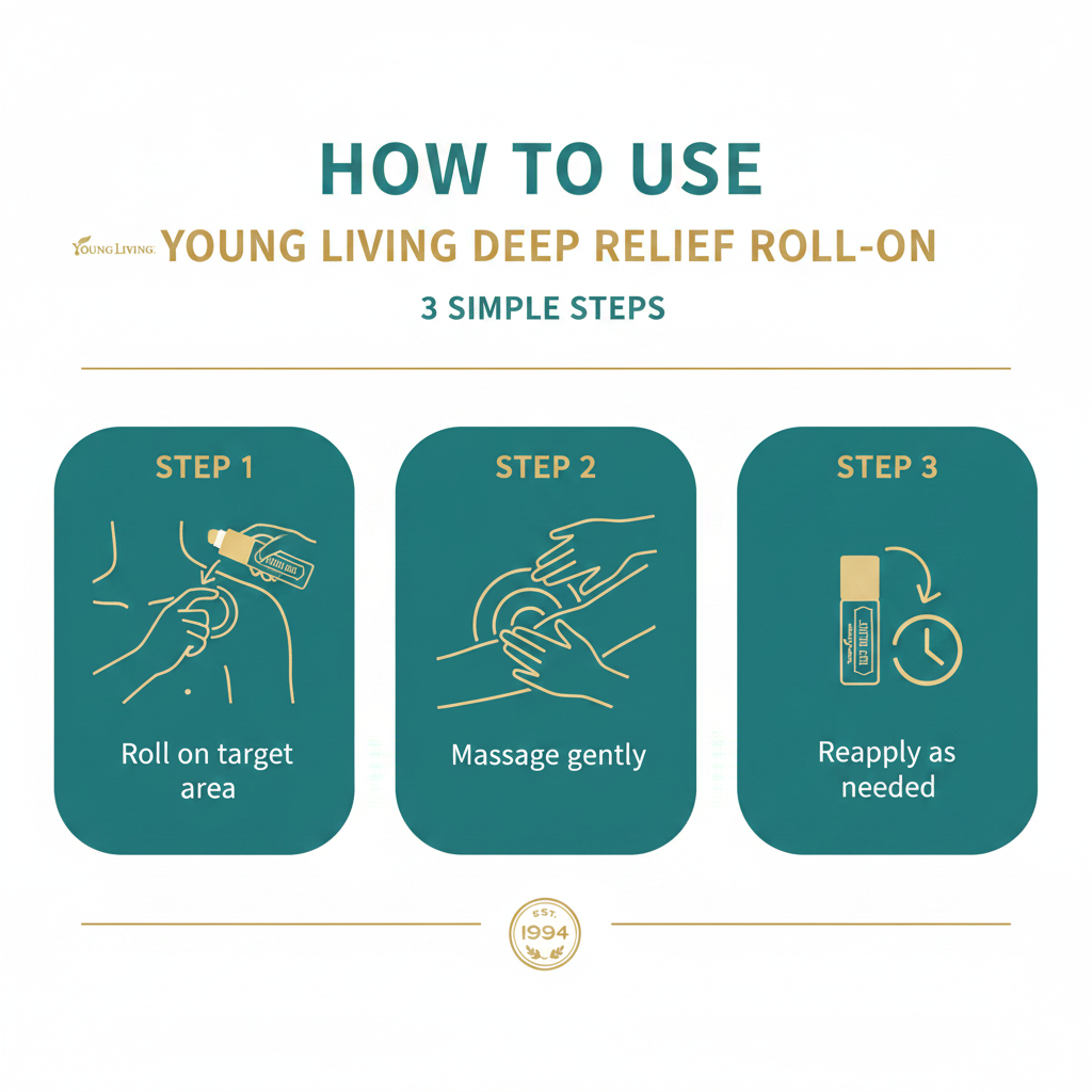 How to use step-by-step infographic for Deep Relief Roll-On