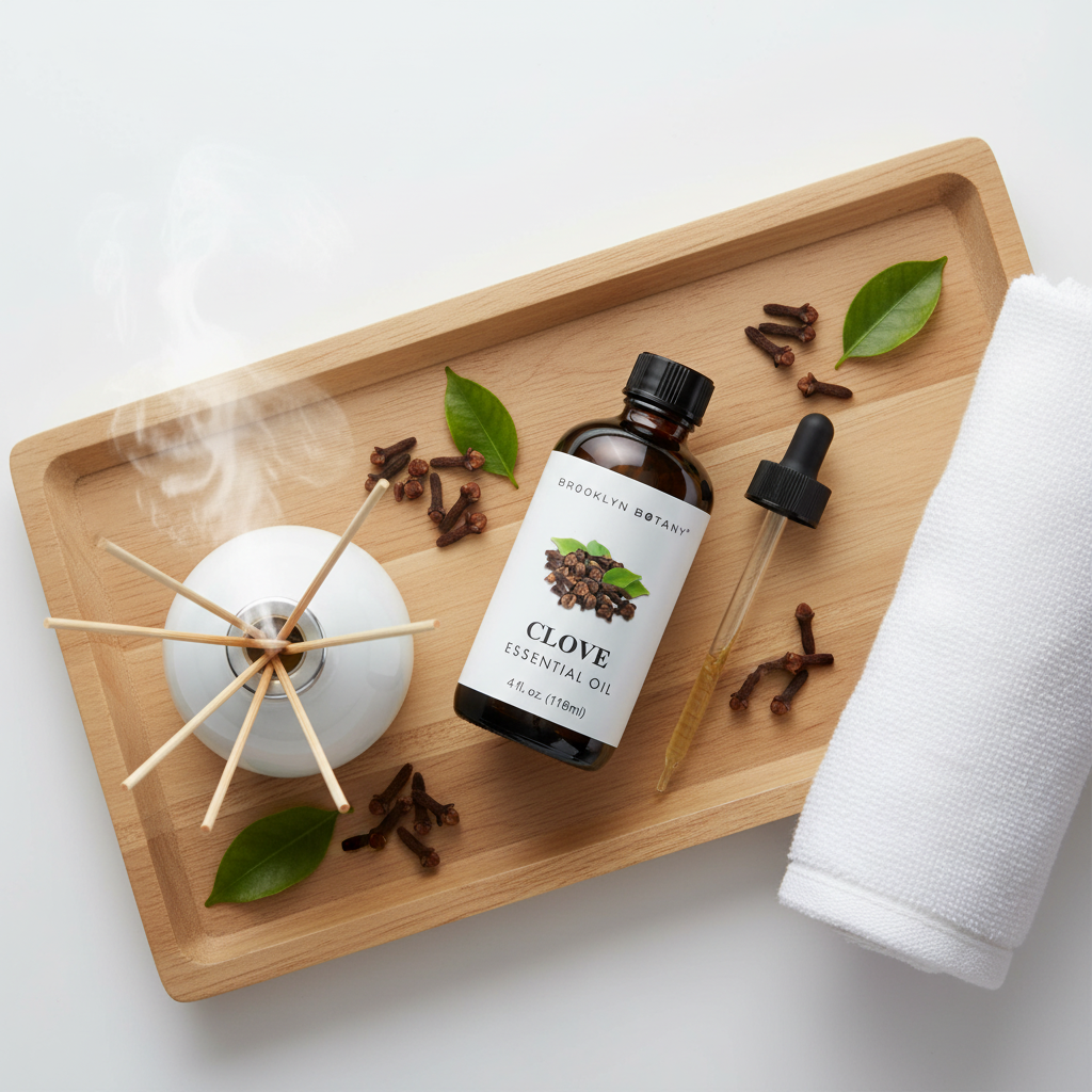 Brooklyn Botany Clove Oil spa tray overhead