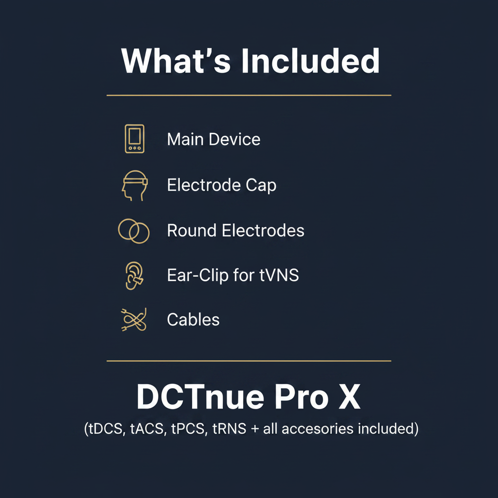 DCTnue Pro X what's included infographic