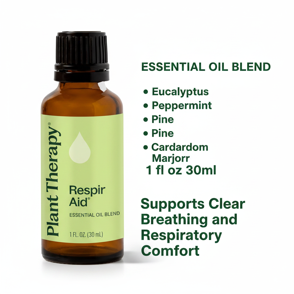 Plant Therapy Respir Aid – Key Features and Blend Infographic